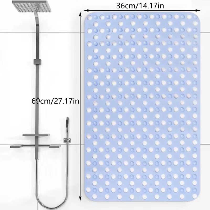 Tapis de bain antidérapant avec trous de vidange