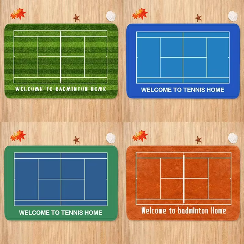 Tapis de porte de cour de tennis antidérapant