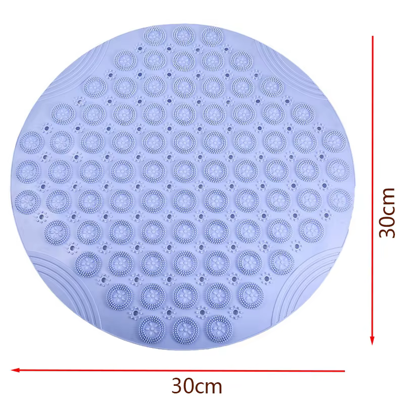 Tapis de salle de bain rond antidérapant