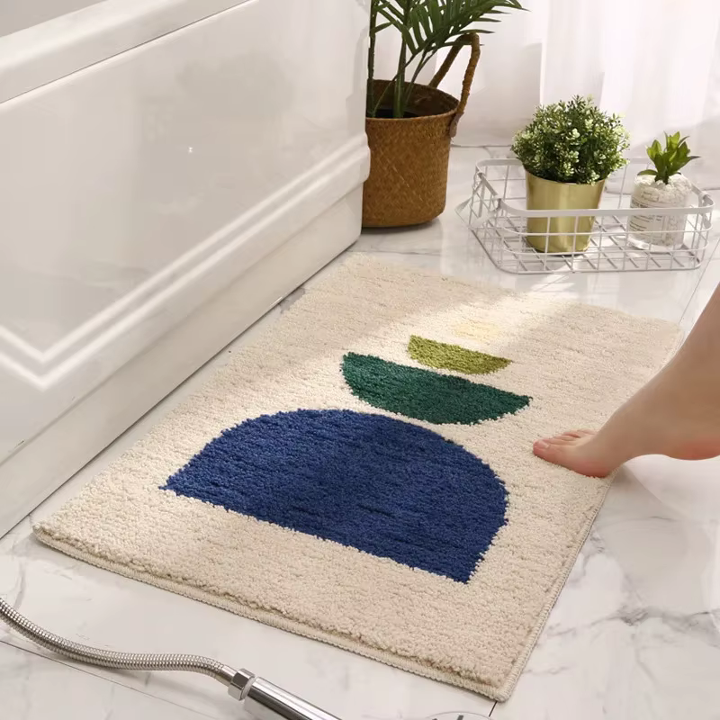 Tapis de bain VIKAMA, art abstrait moderne