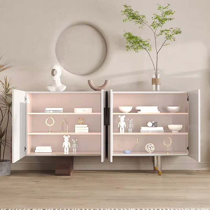 Meubles de Rangement Nordiques en Bois Massif pour Chambre et Salon : Meubles TV, Armoires à Chaussures, Meubles Artisanaux Gain de Place