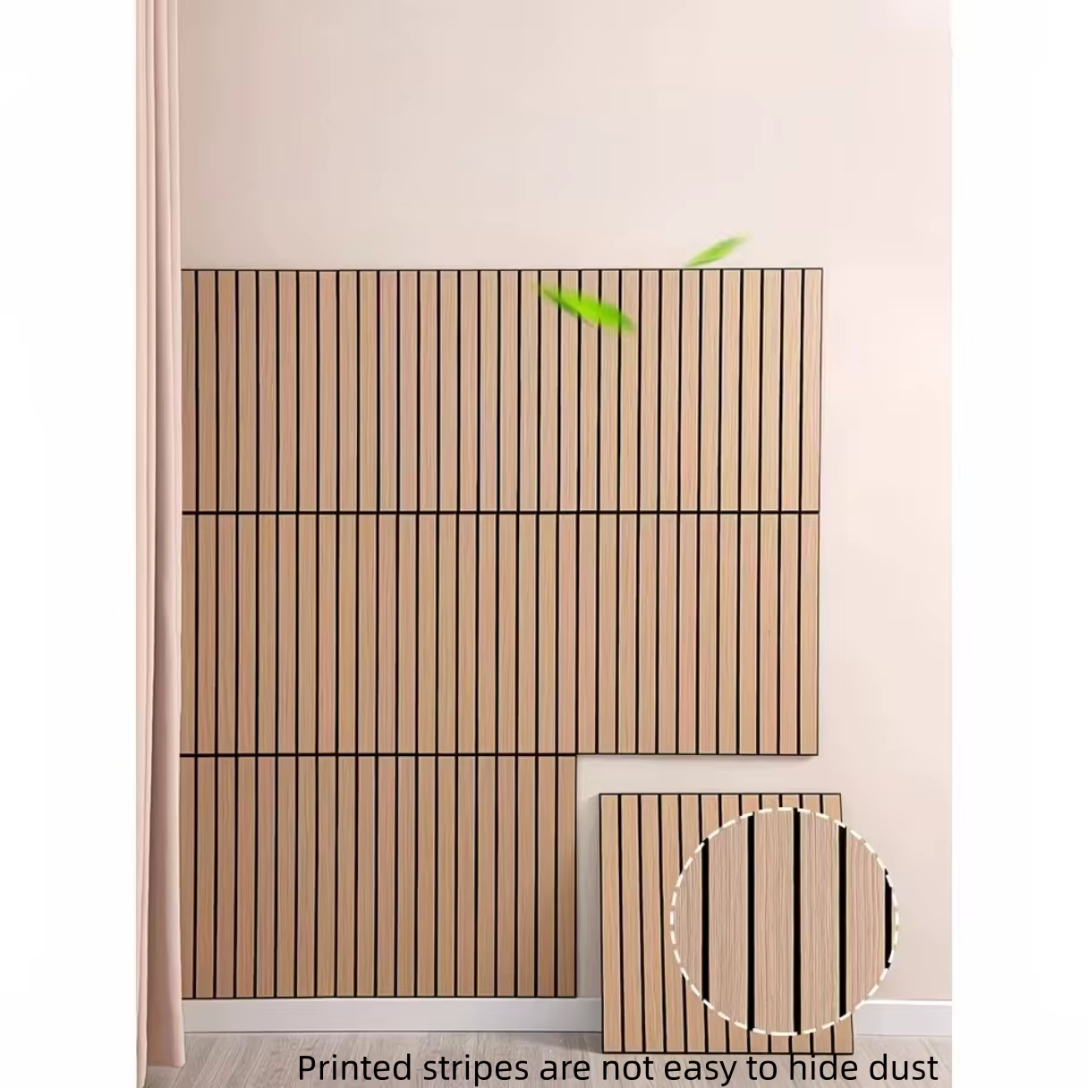 Panneaux muraux acoustiques en PVC couleur bois