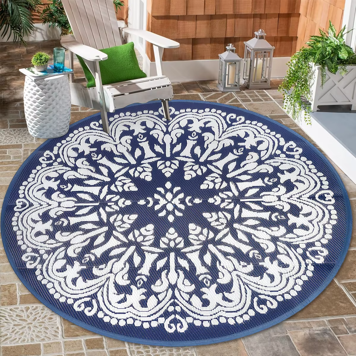 Tapis réversible imperméable double face pour extérieur