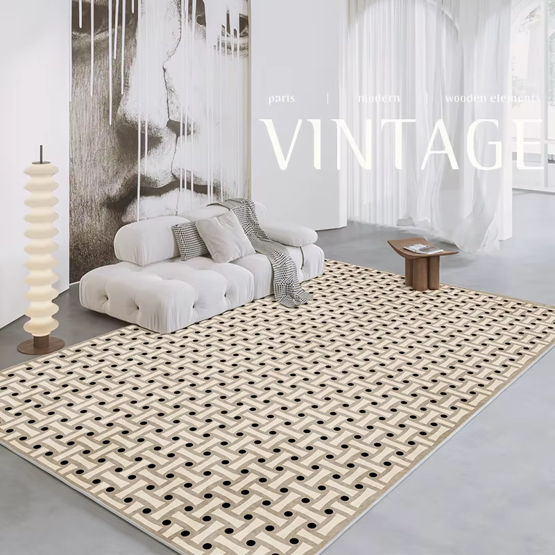 Tapis rétro français pour chambre à coucher