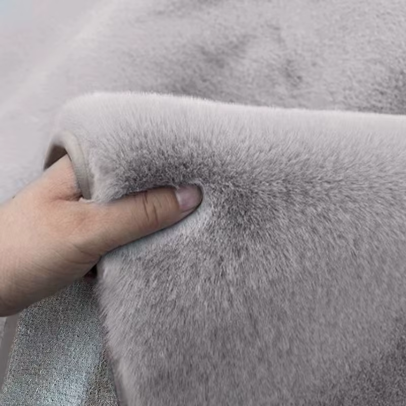 Tapis personnalisés en fausse fourrure de lapin