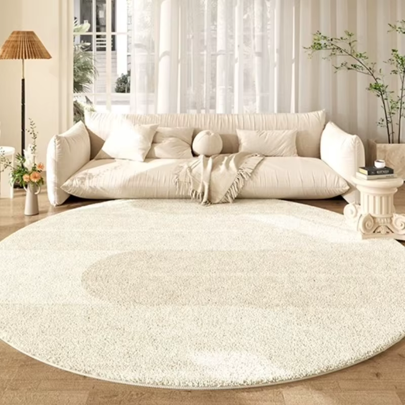 Tapis rond de décoration de salon de Style crème
