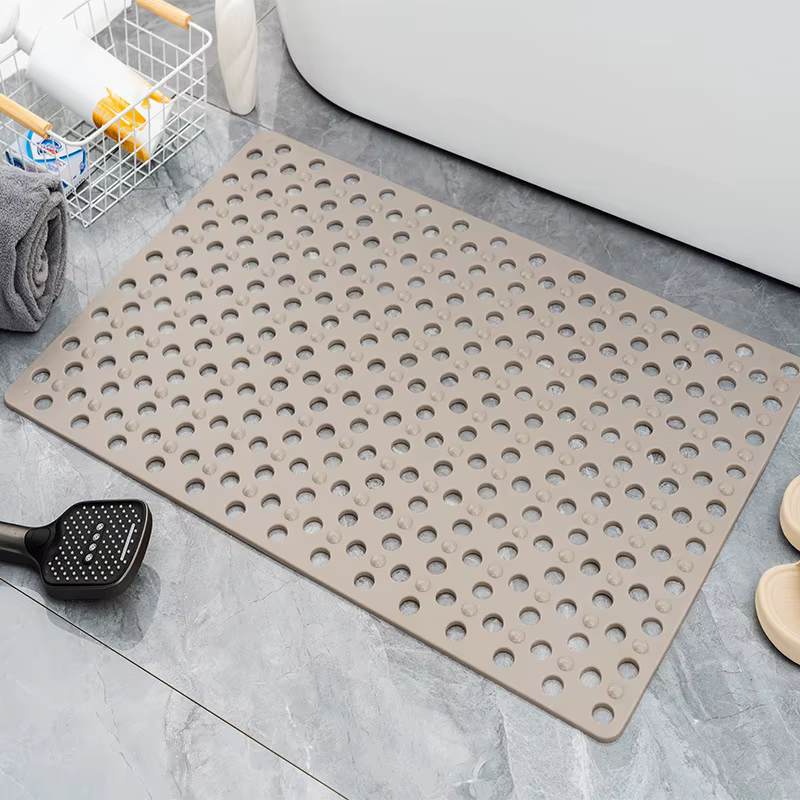 Tapis de bain antidérapant avec trous de vidange