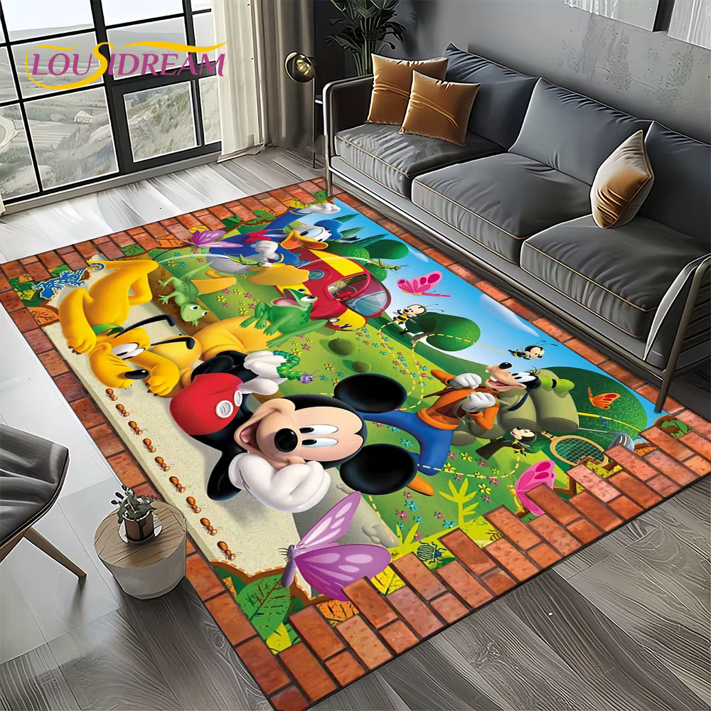 Tapis de dessin animé Mickey Minnie Mouse Donald Duck