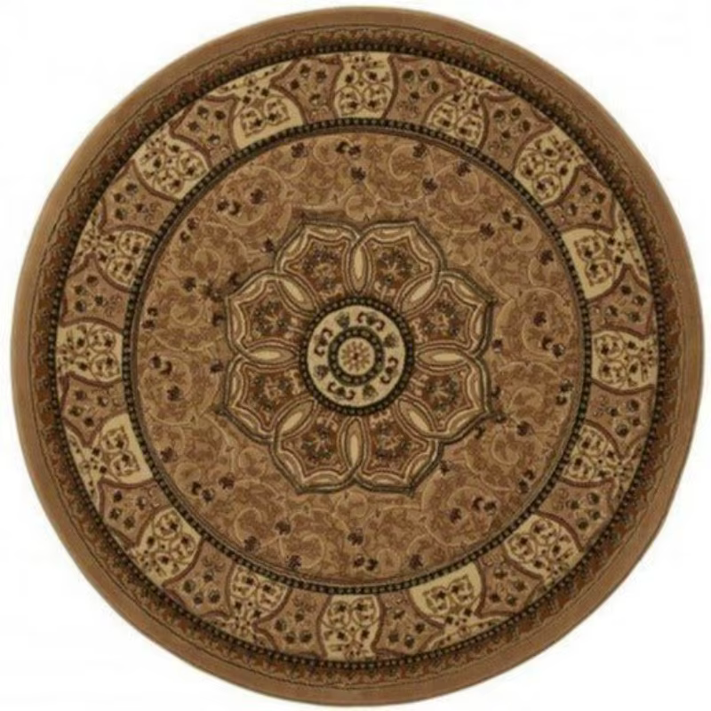 Tapis rond Paisley Heritage : Teal Crème