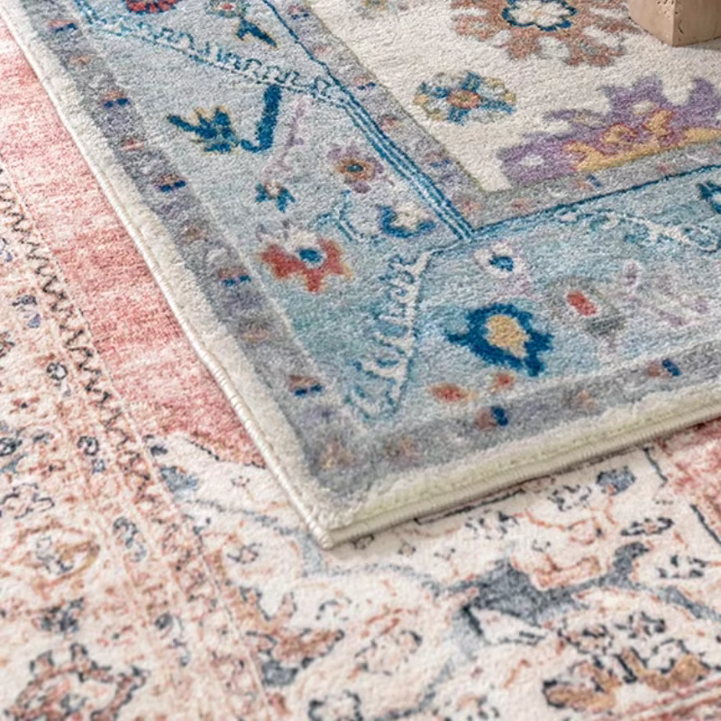 Tapis doux de grande taille pour décoration de chambre à coucher