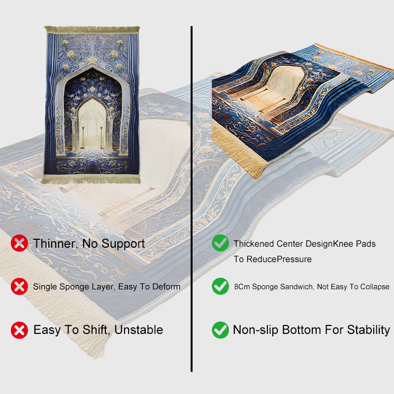 Tapis de prière musulman vintage à motif