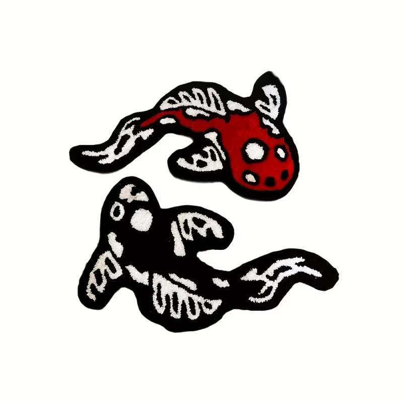 VIKAMA Tapis en peluche dessin animé Koi