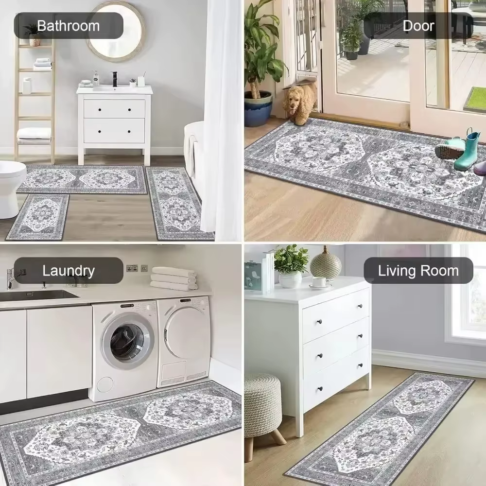 Tapis de couloir vintage aztèque, tapis tribal turc géométrique, tapis de sol long de luxe pour salon, cuisine, nouveau