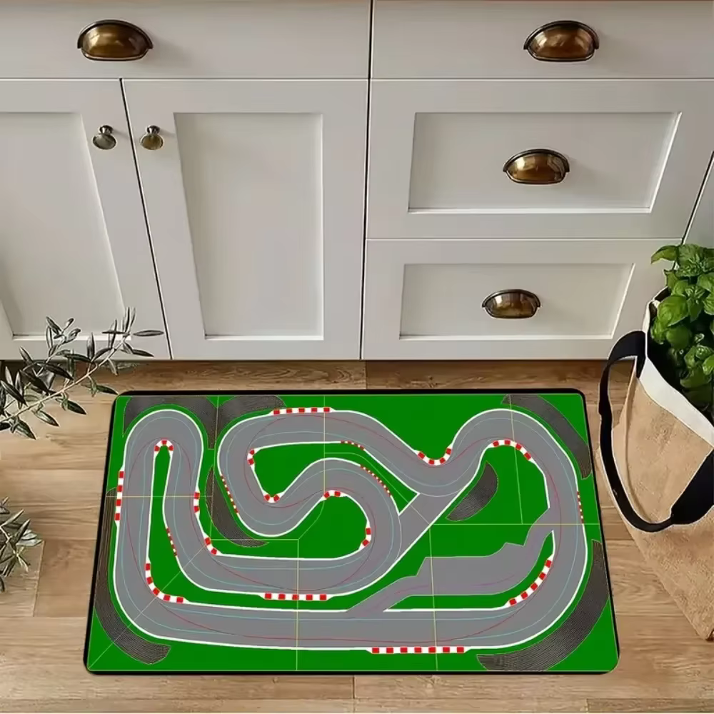 Tapis de piste de course moderne – Tapis d'entrée lavable en machine