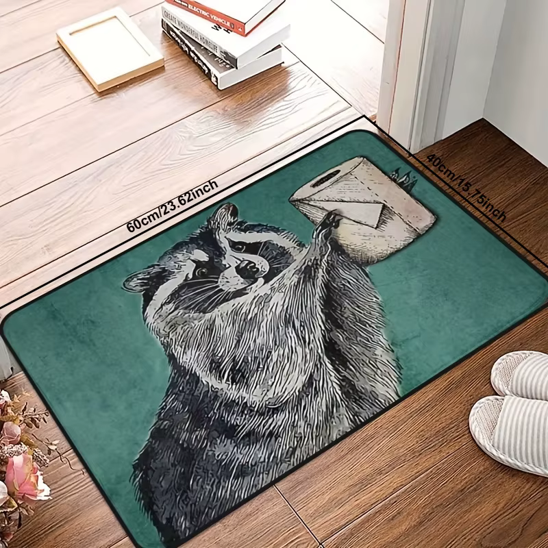 VIKAMA – tapis en tissu raton laveur gris