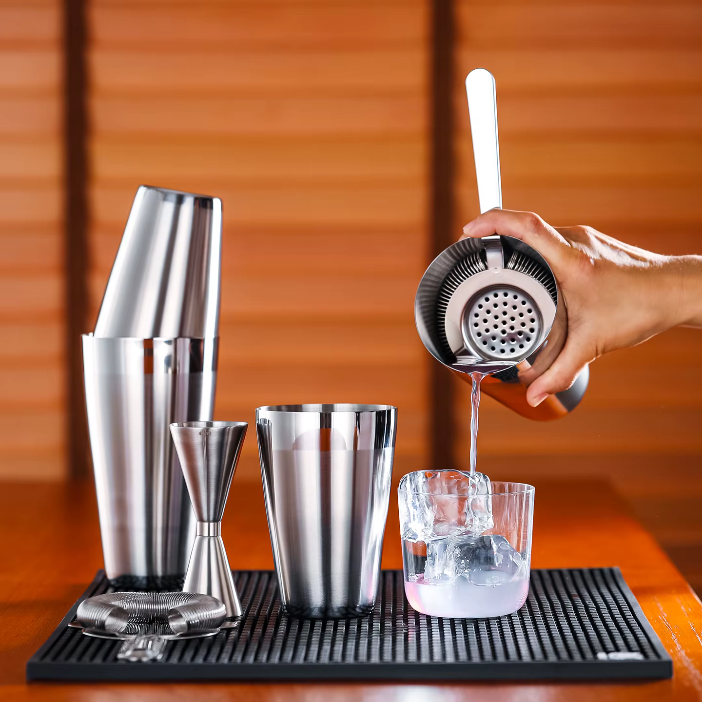 SK001 CRISON Shaker Boston givré pour mélange de cocktails barman mixologiste outil de bar essentiel 24 oz