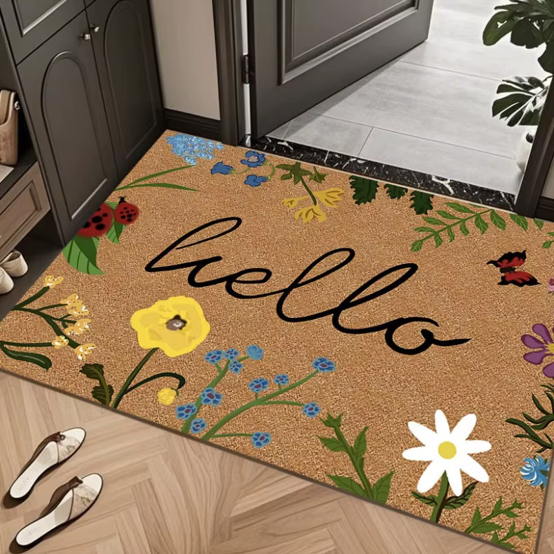 "Hello Tapis de porte antidérapant