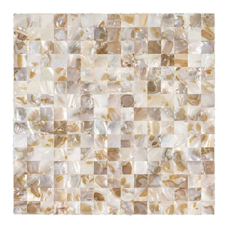 Autocollant de carrelage en mosaïque de coquille naturelle, papier peint en nacre pour décoration intérieure, salle de bains, cuisine, dosseret, feuille de carrelage mural