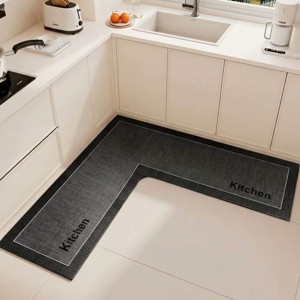 Tapis de cuisine de luxe en forme de L