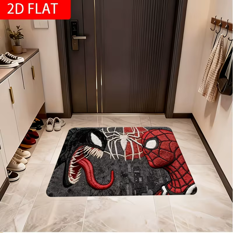 1pc Tapis MARVEL Spider-Man Venom adapté à une utilisation intérieure/extérieure
