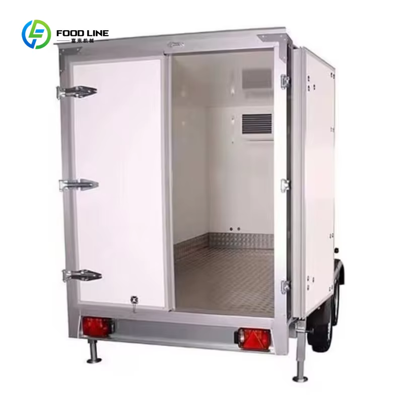 Remorque congélateur extérieure pour événements, chambre froide mobile, remorque réfrigérée pour rassemblements en plein air, personnalisable