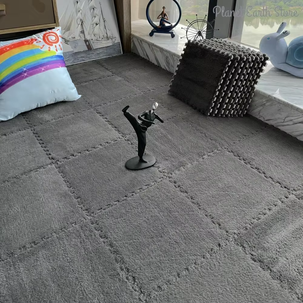 Tapis de jeu en peluche douce pour enfants