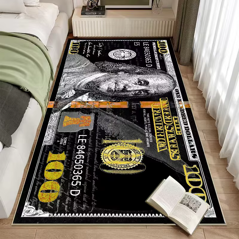 Tapis Euro Dollar pour chambre à coucher