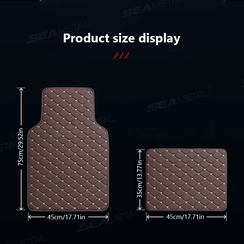 BLALION tapis de sol de voiture 4 pièces universel PU imperméable Auto pied Pad protecteur
