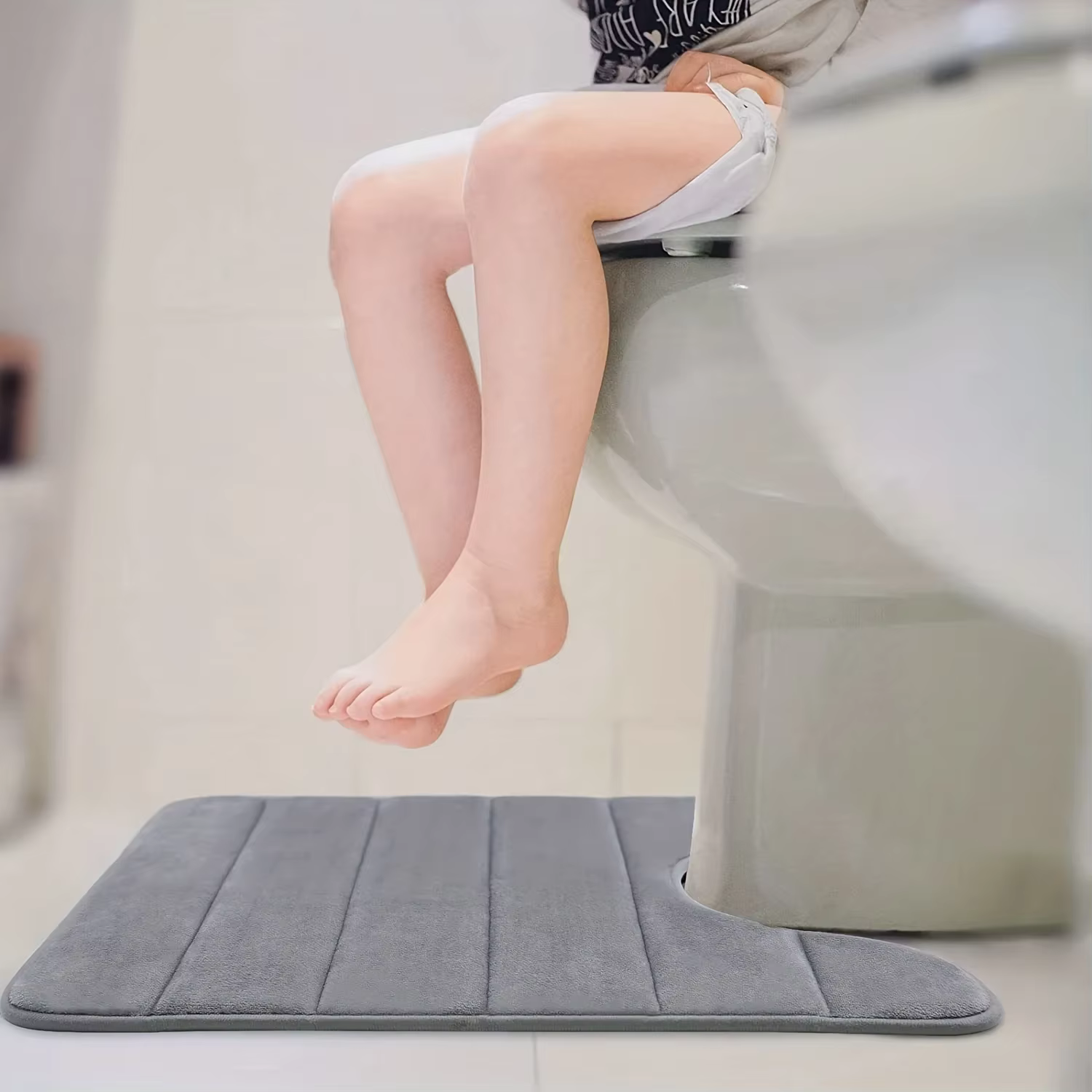 Tapis de toilette en forme de U