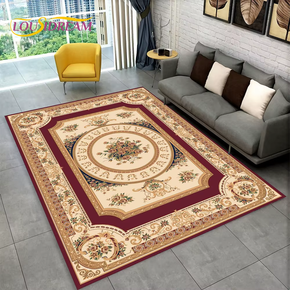 Grand tapis bohème persan de dinde