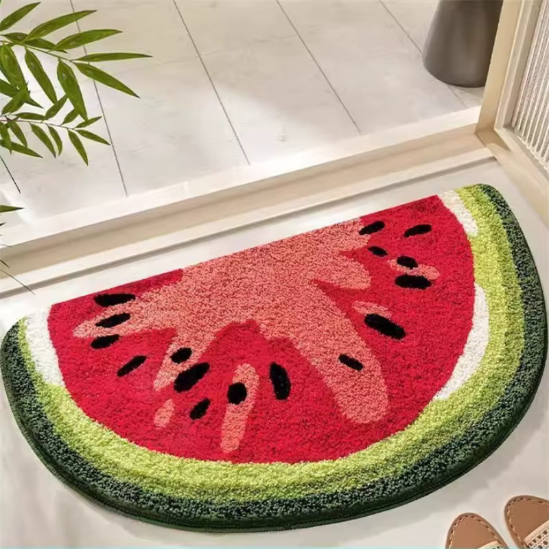 Tapis de sol en imitation cachemire en forme de fruits frais 40*60cm
