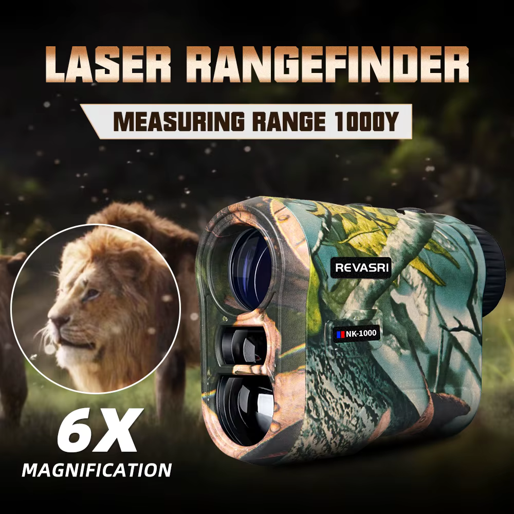 Télémètre laser REVASRI 1000M pour la chasse avec technologie d'acquisition de cible extérieure rechargeable Type-C, monoculaire