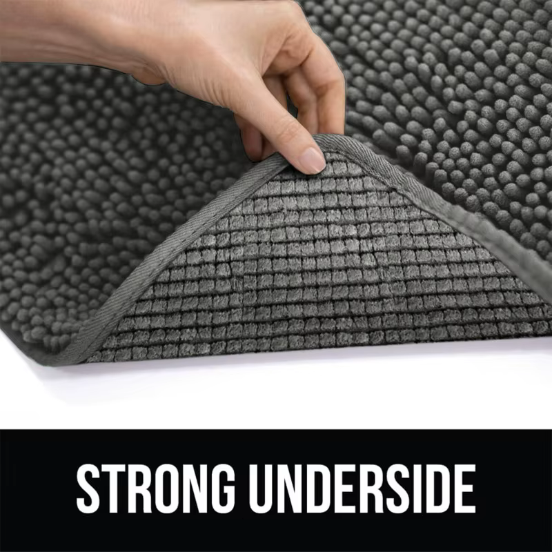 Tapis de bain en chenille absorbant l'eau
