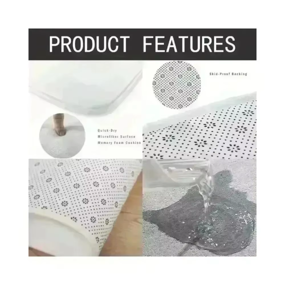Tapis antidérapant 3D effet pierre