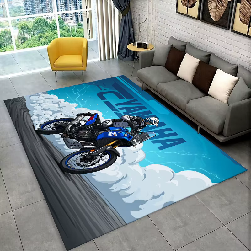 Tapis 3D Y-Yamaha Racing Moto pour salle de jeux