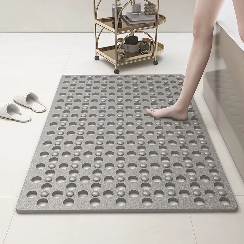 Tapis de bain antidérapant avec trous de vidange