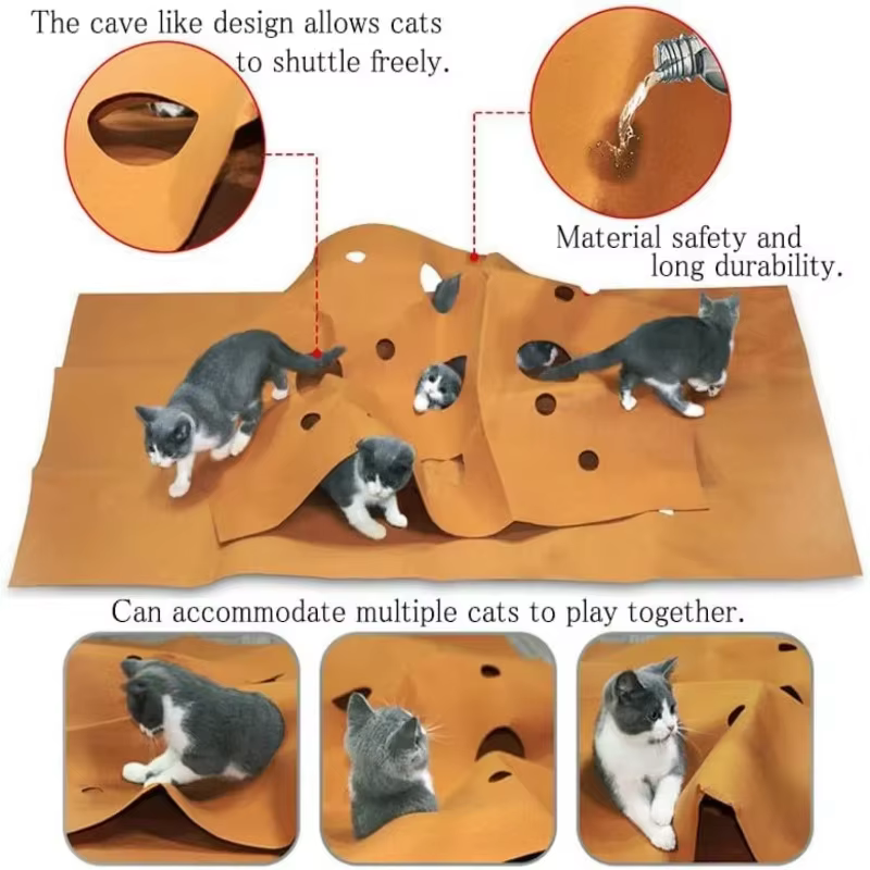 Tapis d'activités pliable pour chat