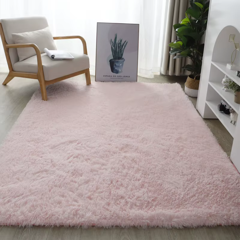 Tapis moelleux et doux en fausse fourrure pour salon