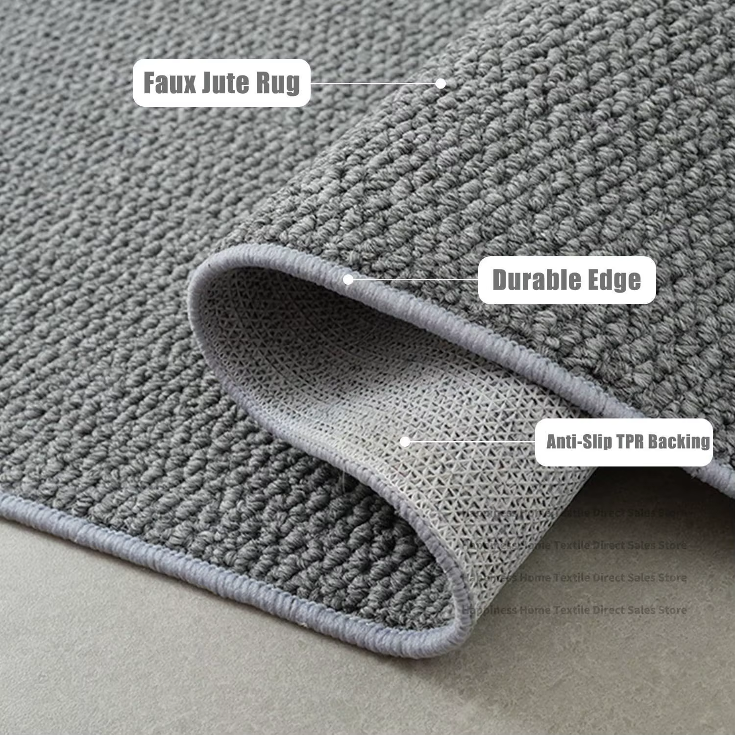 Tapis pour salon, tapis rond moderne pour chambre à coucher