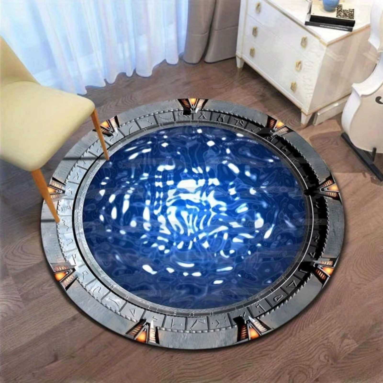 Tapis ronds imprimés Stargate Voyage Interstellaire 2D