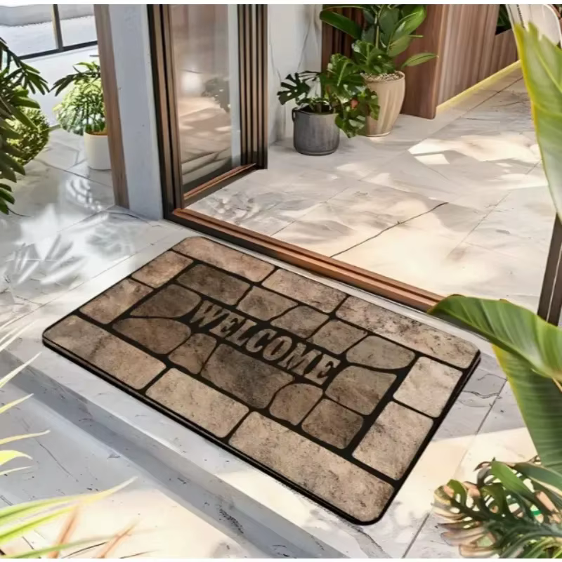 VIKAMA Tapis de style vintage de luxe léger pour entrée et couloir