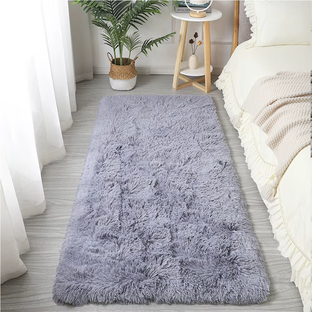White Indoor Decor Soft and Comfortable Plush Living/Bed/Baby/Study Room Carpet Floor Mats For Home Size：80cmx200cm