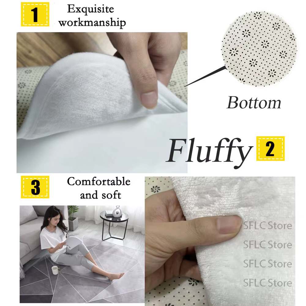 Tapis décoratif vert Simple et élégant en peluche