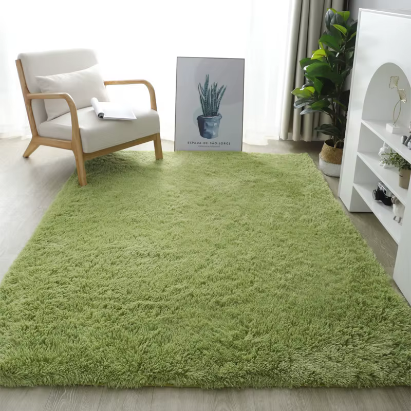 Tapis moelleux et doux en fausse fourrure pour salon