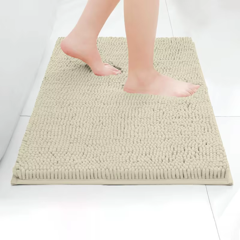 Tapis de bain en chenille absorbant l'eau
