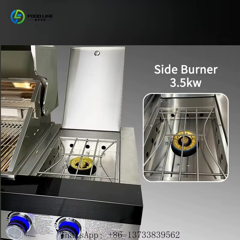Îlot de cuisine portable haut de gamme personnalisé pour l'extérieur avec roues, idéal pour le camping, les jardins, les zones de supporters de football et les fêtes