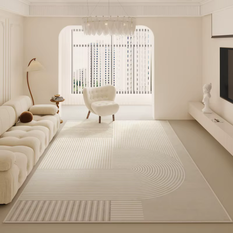 Tapis de salon minimaliste de luxe