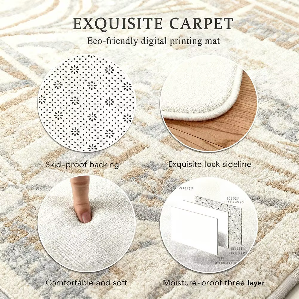 Tapis persan rouge en flanelle