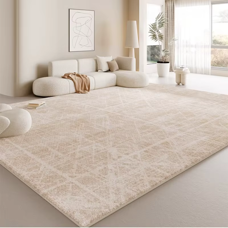 Tapis de sol épais et lavable de Style crème pour chambre à coucher