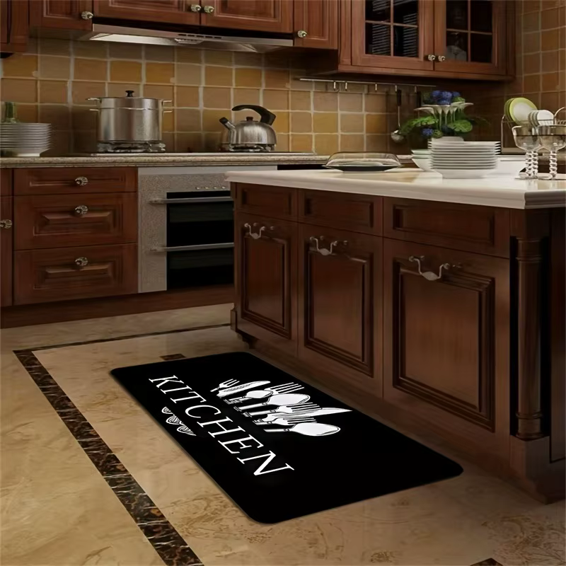Tapis de sol noir pour cuisine